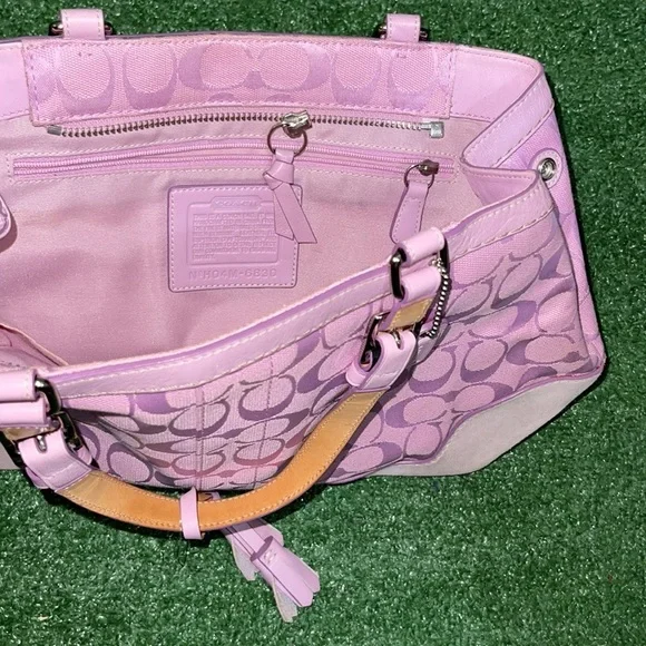 Vintage Coach Monogram Hand Bag Rare - Picture 4 of 12